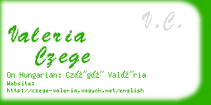 valeria czege business card